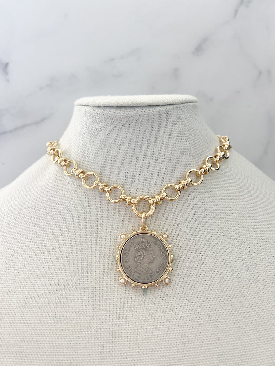 Queen Elizabeth Coin Necklace – Walsh Jewelry