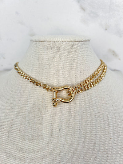 Thick Gold Chain Necklace Silver Double Chain Necklace Gold Cuban Chain Necklace Carabiner Chain Necklace Small Chunky Chain Necklace