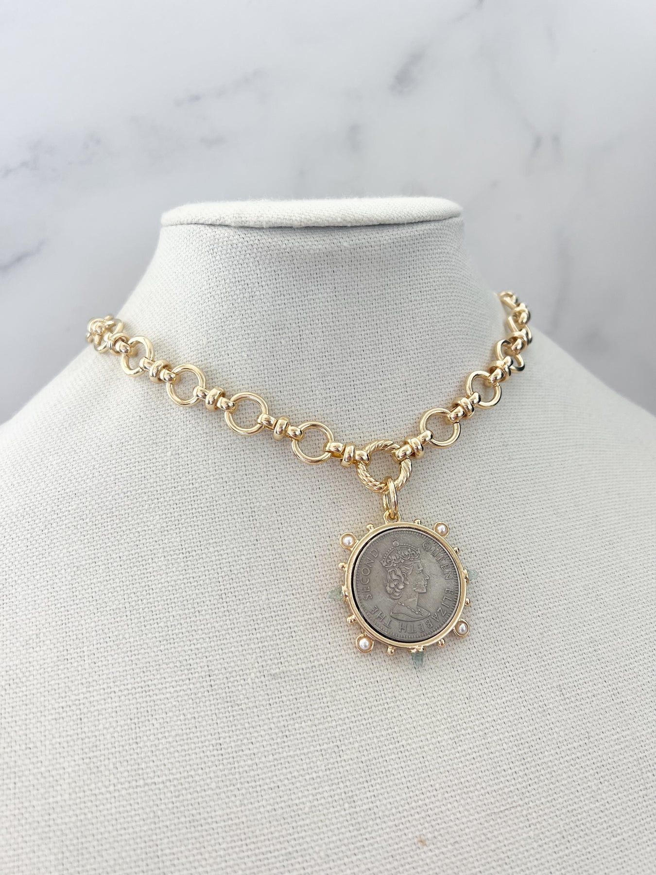 Queen Elizabeth Coin Necklace – Walsh Jewelry