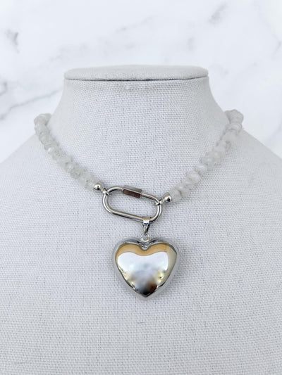 Silver Chain Heart Necklace