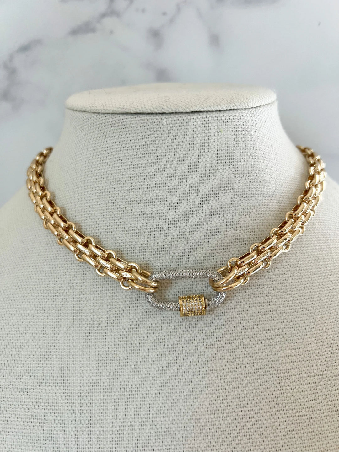 Multi Chain Two Tone Necklace – Walsh Jewelry